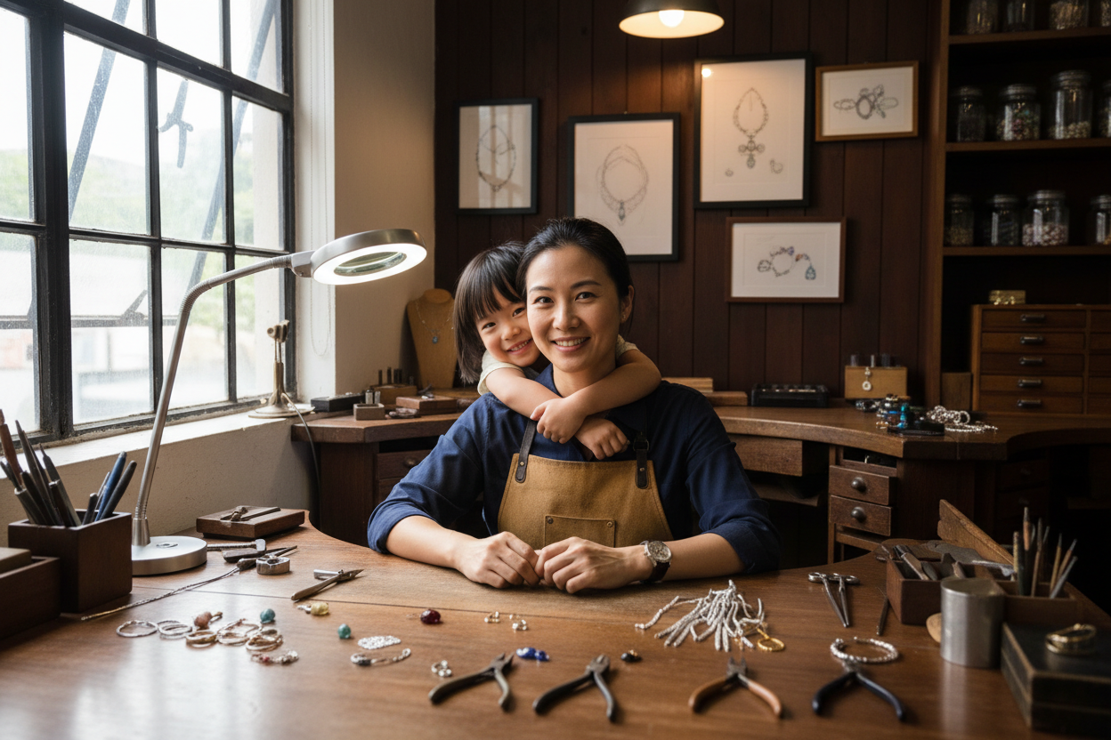 Singaporean jewellery workshop scene